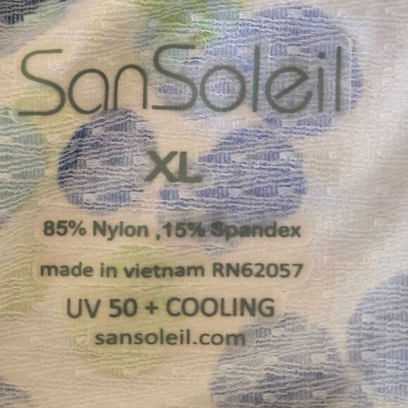 San Soleil Womens Long Sleeve Quick Dry UPF 50 Athletic Top Size XL - Picture 2 of 12